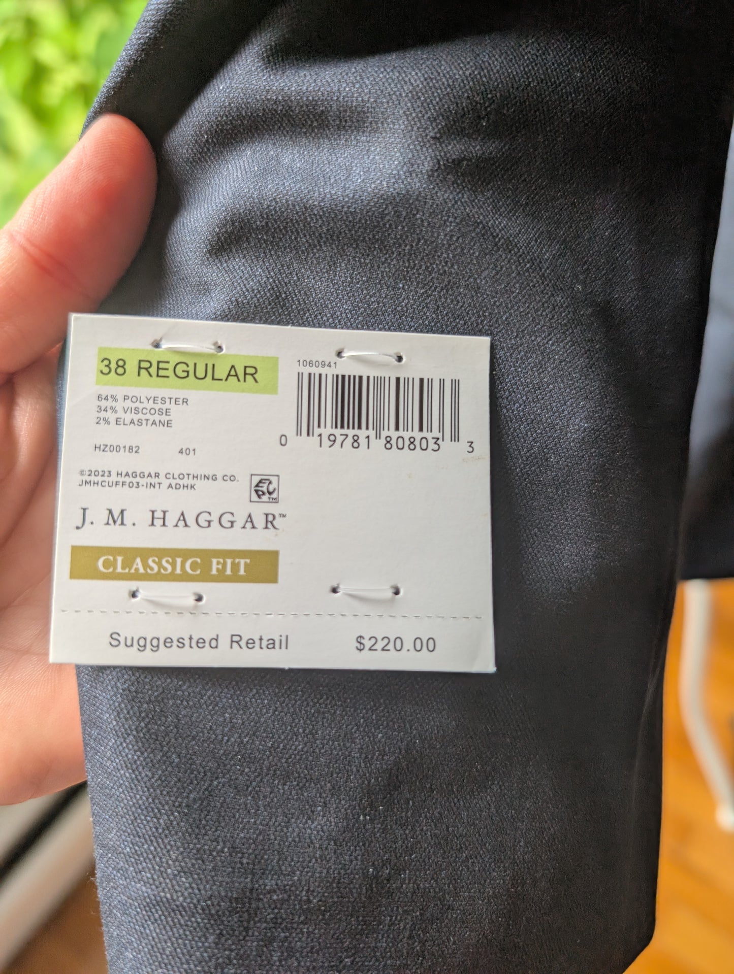 JM Haggar veston 38 régulier