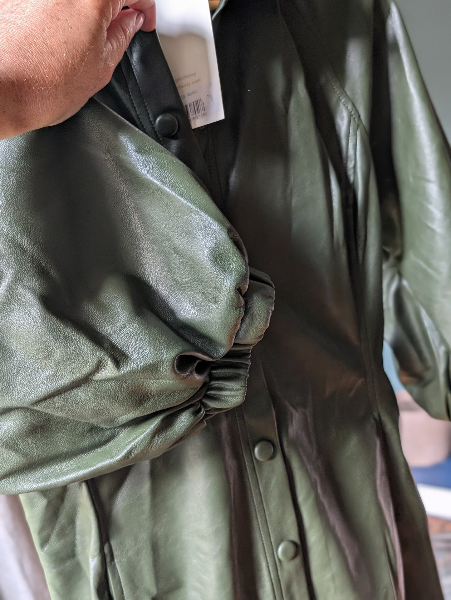 Choosy robe faux cuir verte taille xs