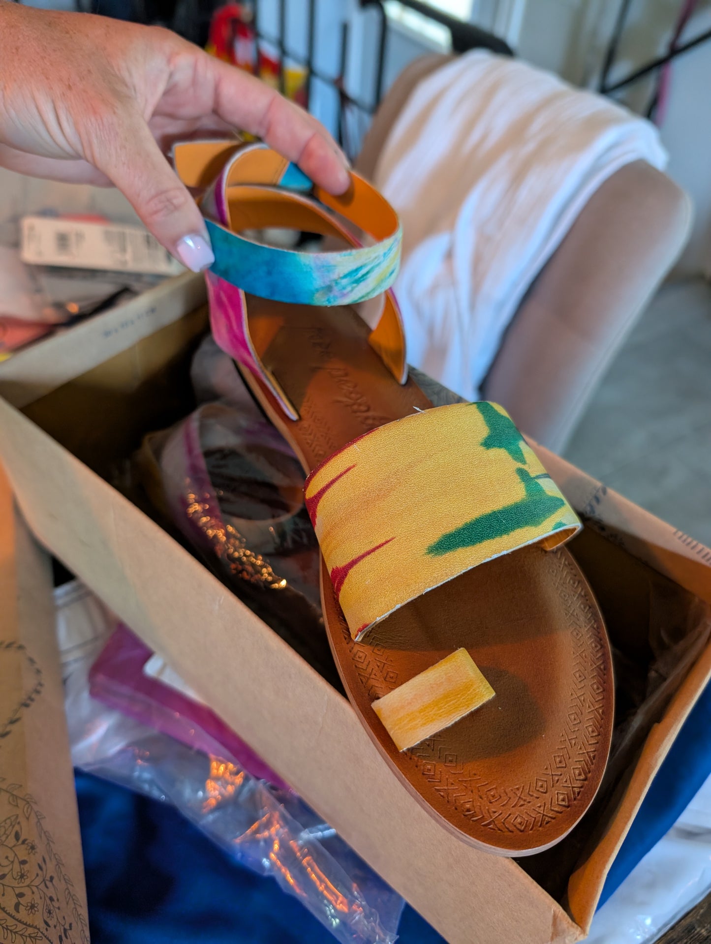 Free people sandale colorée 8.5