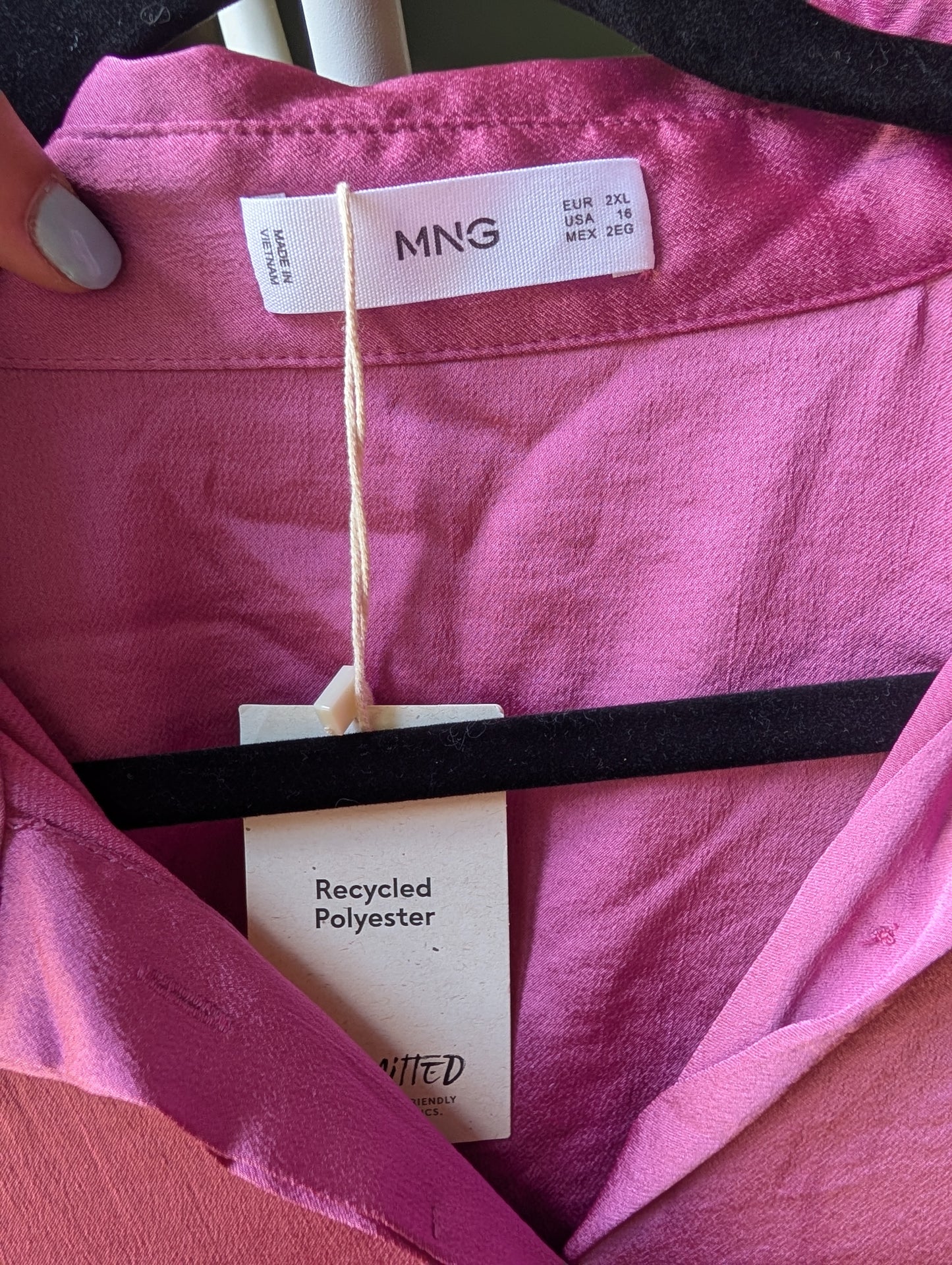 Mango chemise en satin taille XXL