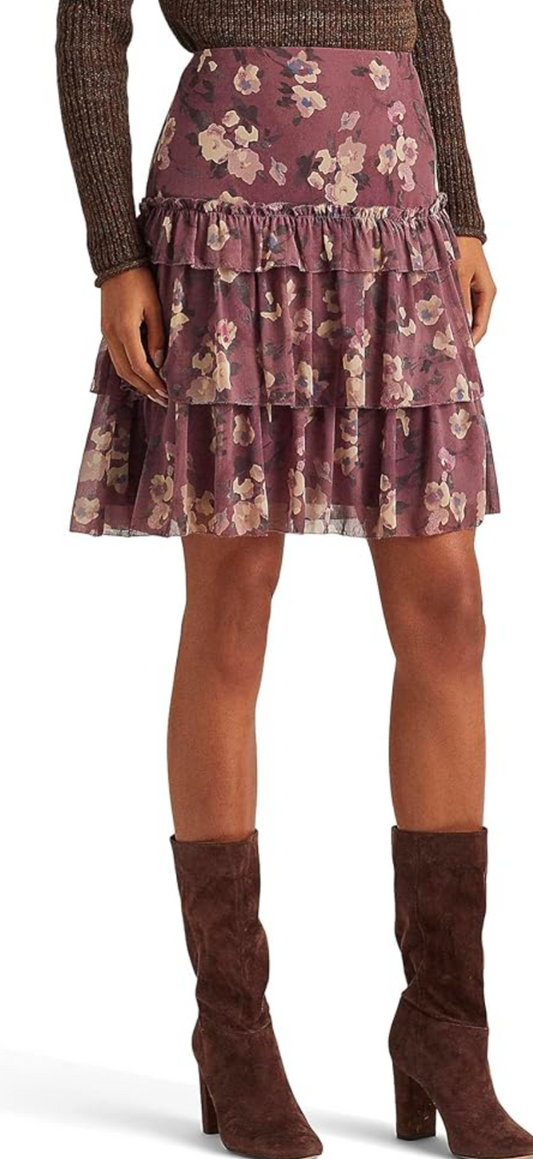 Jupe fleurie Ralph Lauren taille 10