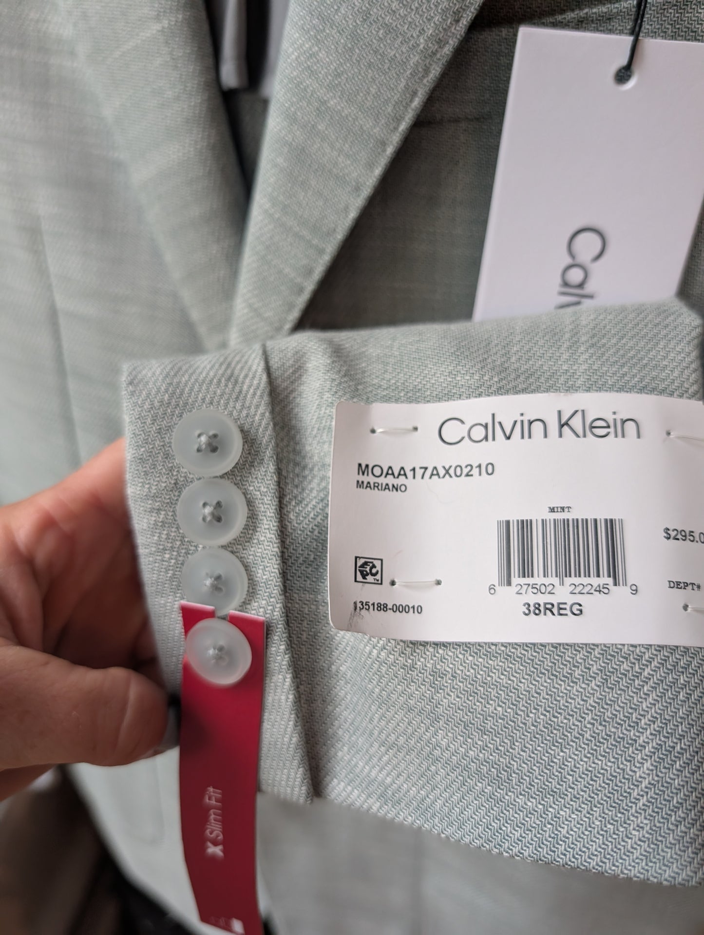Calvin Klein veston 38 régulier