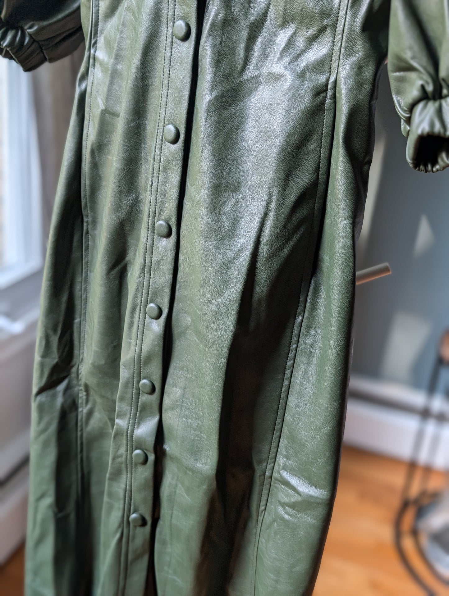 Choosy robe faux cuir verte taille xs