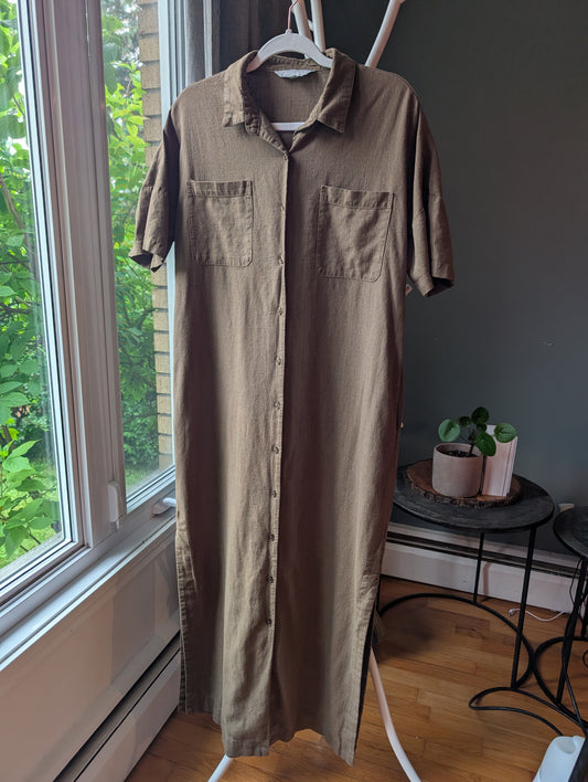 Robe maxi lin et viscose large